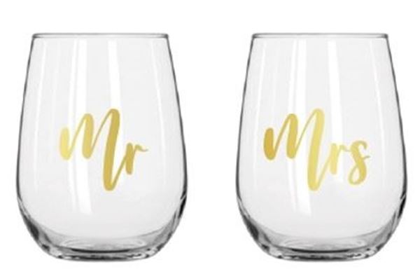 Mr & Mrs Stemless Wine