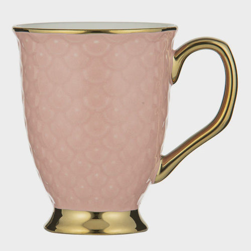 Ripple Blush Footed Mug