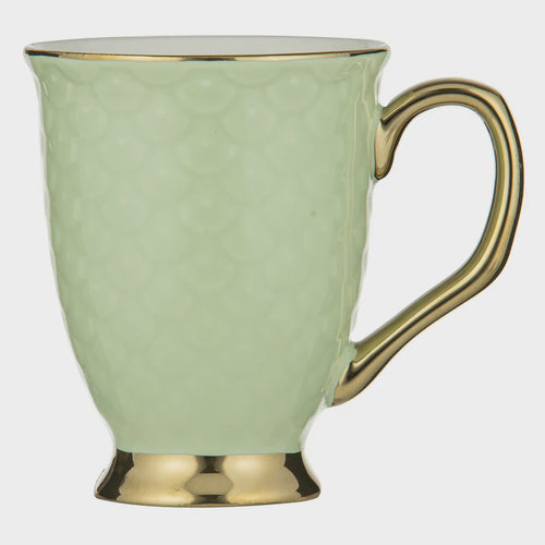 Ripple Pistachio Footed Mug