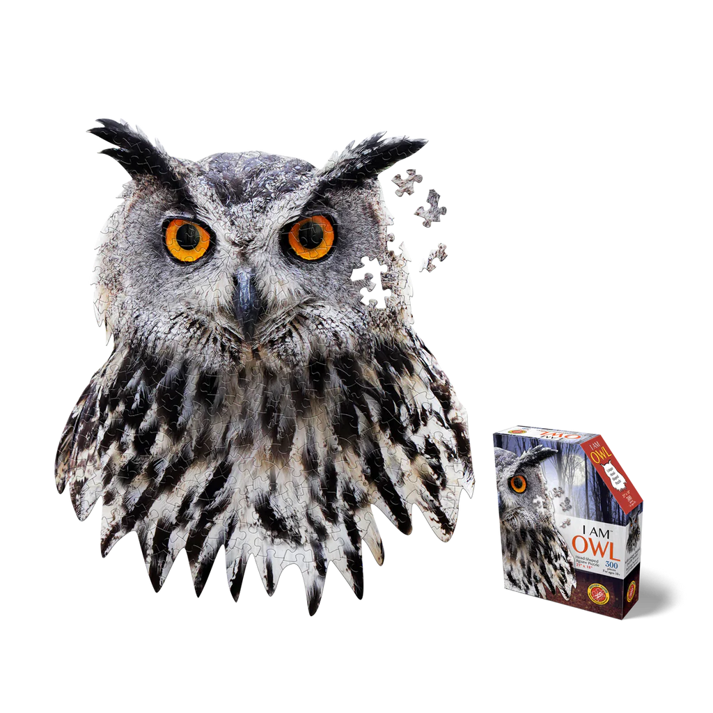 I AM OWL 300pc Puzzle by Madd Capp DESCRIPTION Wildest Dream! Unique-shaped 300-piece jigsaw puzzle for ages 10 and up. Each puzzle comes with an educational Madd Capp Fun Facts booklet. Rosies Gifts, Mosgiel, Dunedin