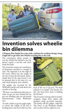Bin Towa Tow your wheelie bin easily behind the car, van, ute, quad, ride-on etc... No tow ball hitch is needed. Engineered to tow your wheelie bins safely behind your vehicle, up to 10kph, and it holds the lid securely closed too.