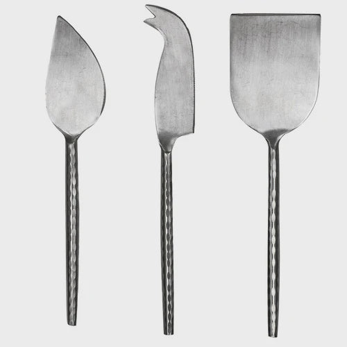 Hammered 3pc Cheese Set
