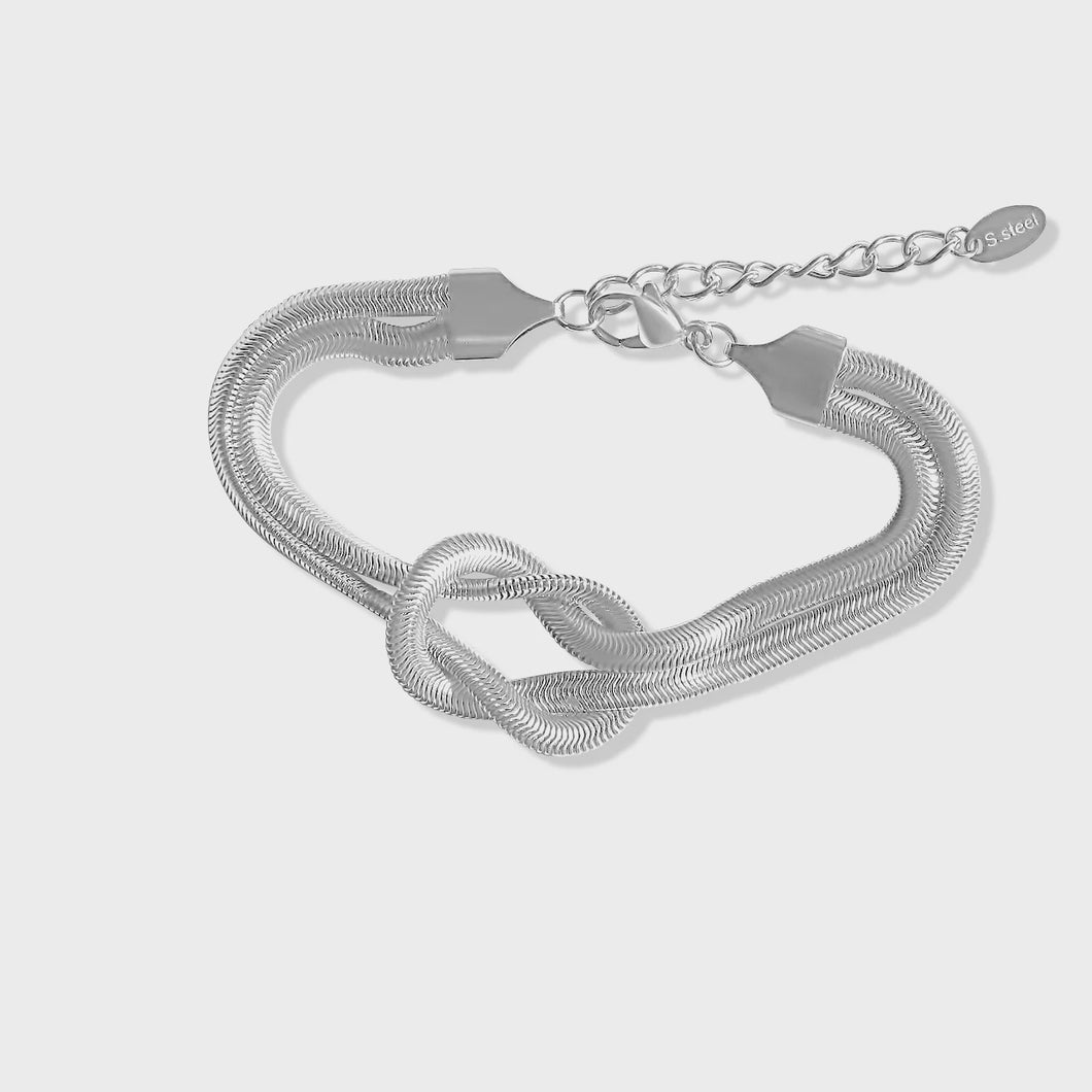 Silver Double Twist Bracelet