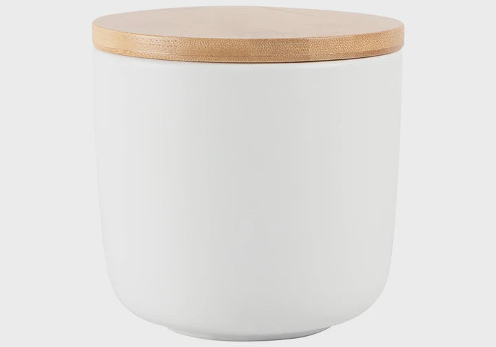 White 13cm Canister