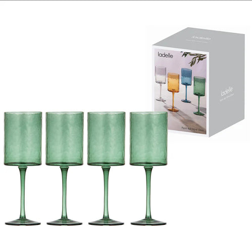 Flynn 4pk Wine Glass - Green