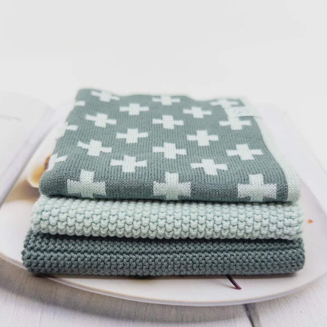 Mixed Cloth 3pk - Sea Foam Plus
