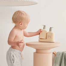 The al.ive baby Hair and Body Duo in Gentle Pear contains a Baby Wash and Body Lotion, both housed in a convenient non-slip tray with easy-to-pump lids.