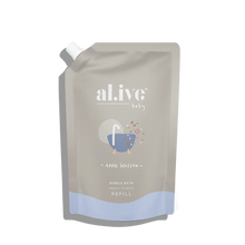Al.ive 640ml Apple Blossom Bubble Bath Refill  A sustainable solution that doubles your bubble bath supply.
