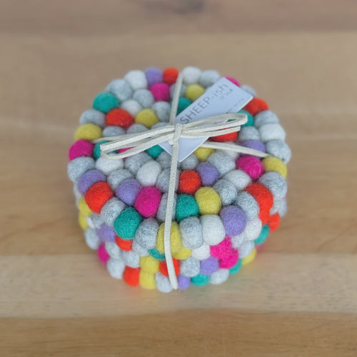 Felt Coasters - Bright Multi