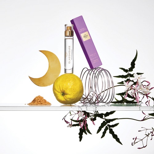 Glasshouse Fragrances  MOON & BACK SUGAR DUST & LILY 14mL Eau de Parfum A fine fragrance for on the go. Lily, rose petals, brown sugar, citrus marmalade.