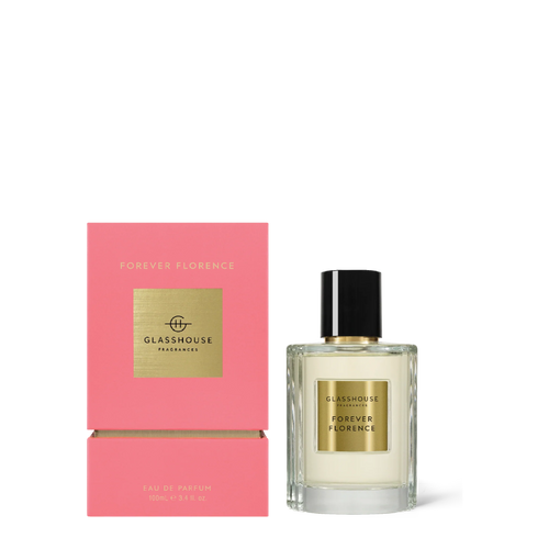 Glasshouse Fragrances Forever Florence 100ml EDP WILD PEONIES & LILY 100mL Eau de Parfum A future cult classic, imagine the scent of a Florentine romance. Think pink and white peonies, lily and jasmine with a hint of musk. Rosies Gifts, Mosgiel.