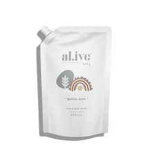 640ml Al.ive gentle pear baby wash refill Our refill pouches are designed to refill your existing al.ive baby bottles, helping to reduce the amount of plastic.