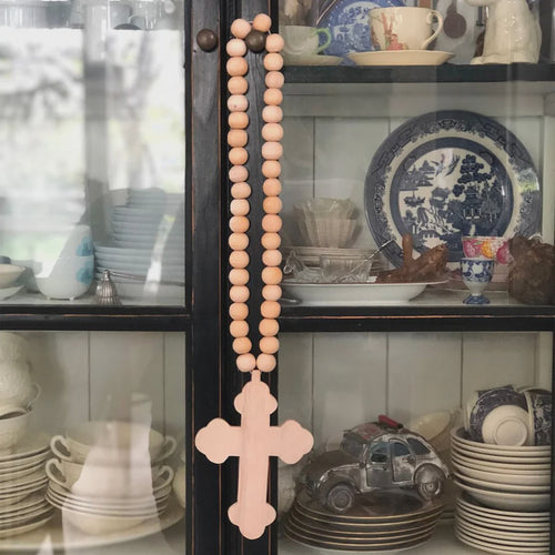 Blush Raven Wall Cross