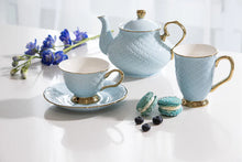 Ripple Powder Blue Cup & Saucer