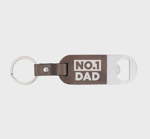 Father's Day Bottle Opener Key Ring by Splosh Wooden bottle opener keyring with printed quote. Doubles as bottle opener and keychain. 8.7cm x 3cm. Rosies Gifts, Mosgiel, Dunedin for your Father's Day gifts.