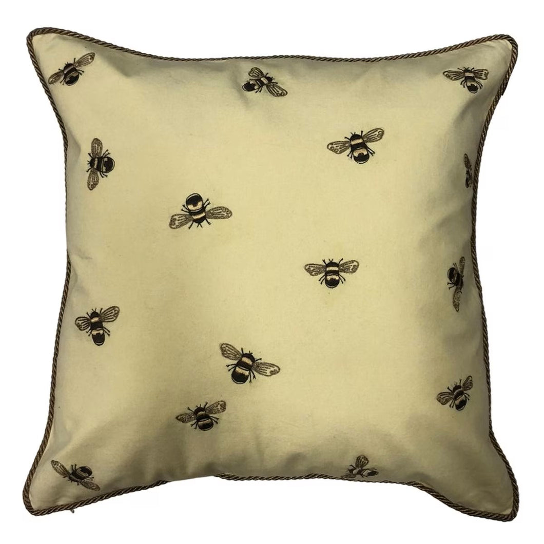 Gold Bees Cushion