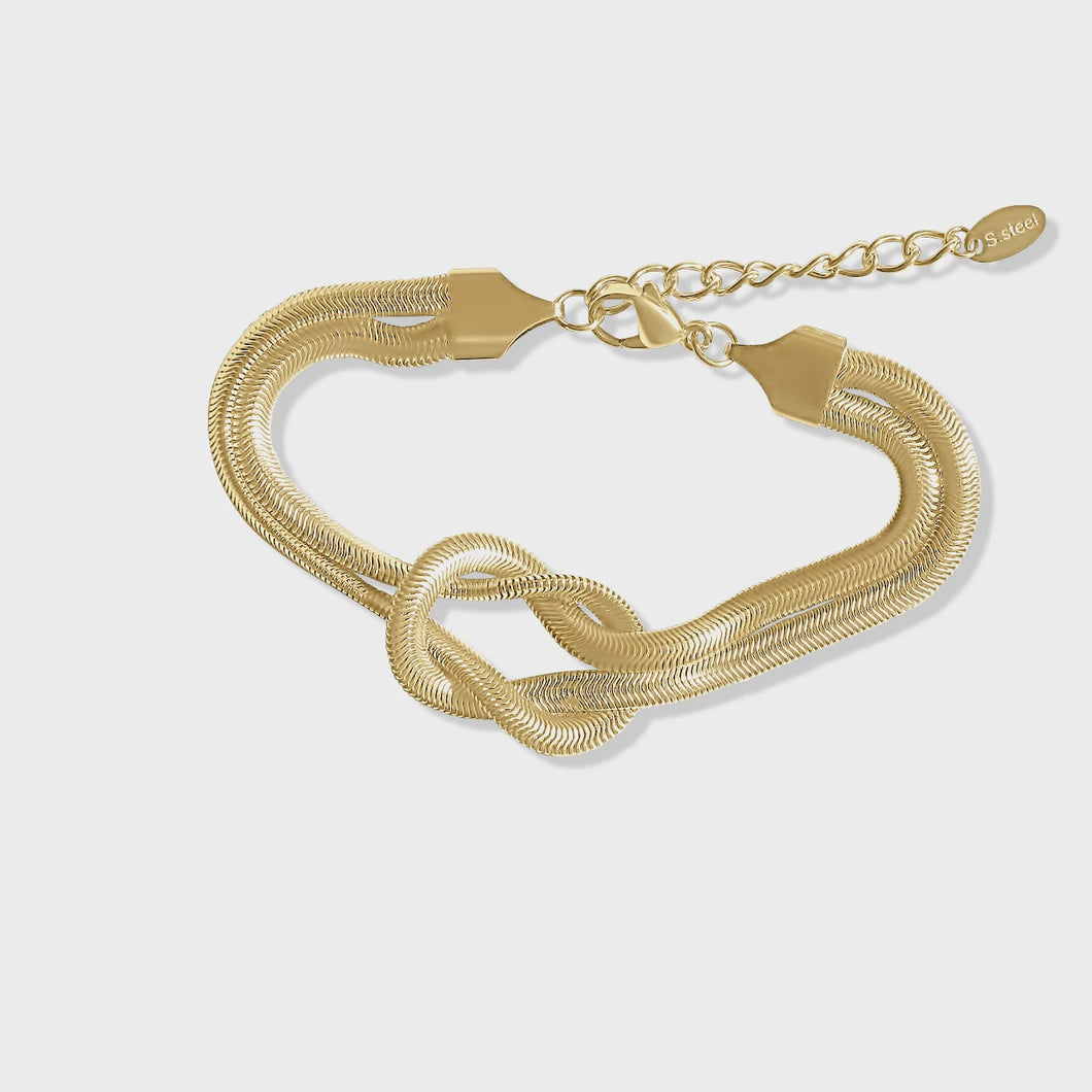 YG Double Twist Bracelet