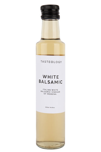 From Tasteology, White Balsamic Our artisan white vinegar is light and delicate in taste, great as a dressing, base or marinade. Rosies Gifts, Mosgiel, Dunedin