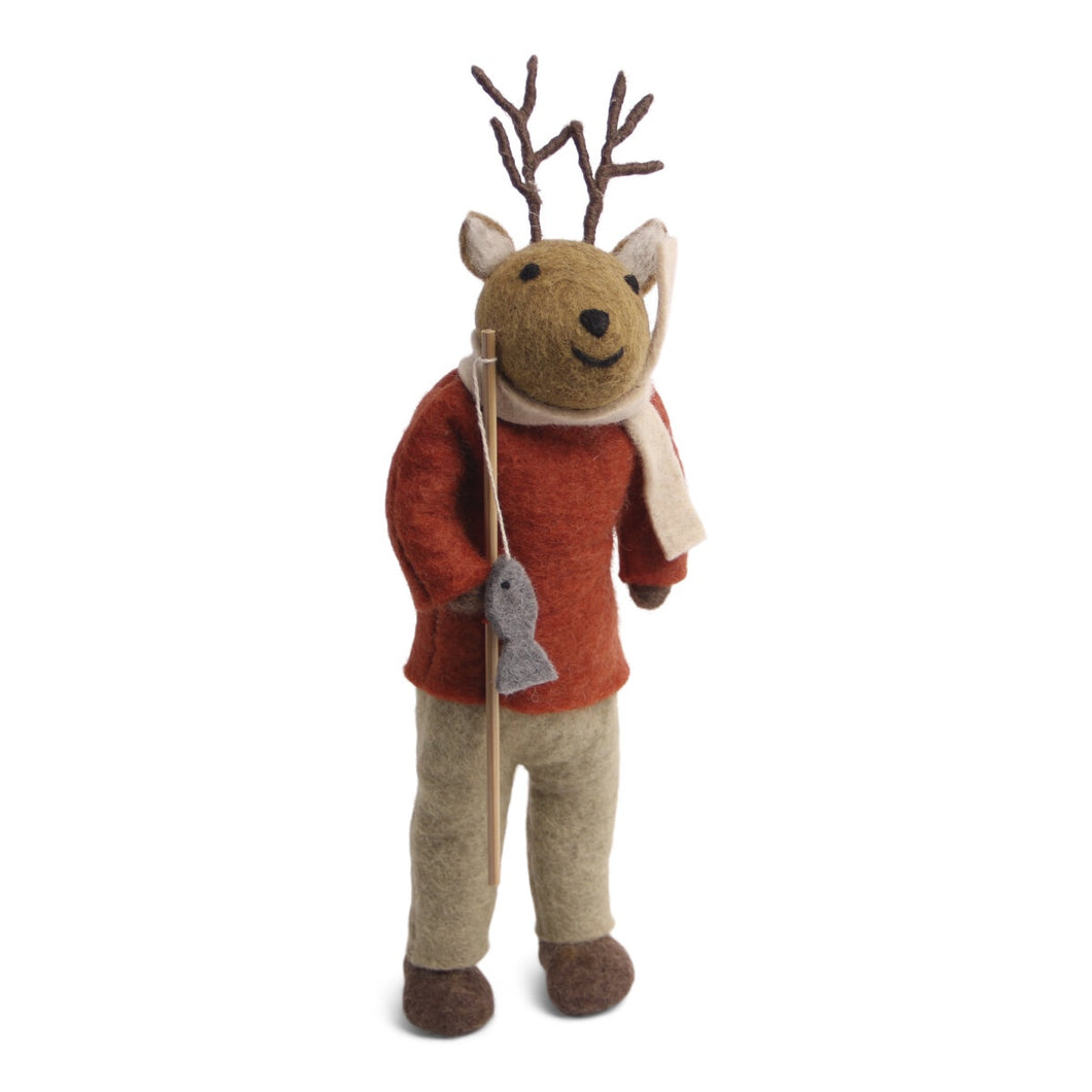 Deer with Fishing Pole
