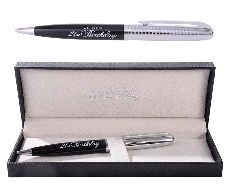 21st Birthday Pen  Ballpoint Pen for the 21st Birthday celebration.  Easy for posting and perfect 'keepsake' item for the special birthday.