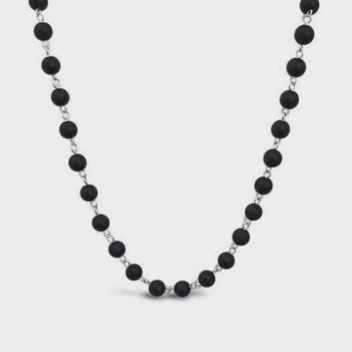 La Pierre Black Agate Necklace