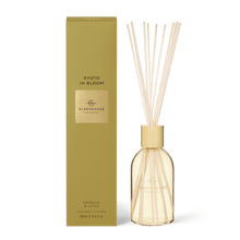 Glasshouse Fragrances 250ml Fragrance Diffuser - Kyoto In Bloom CAMELLIA & LOTUS Rosie's Gifts Mosgiel, Dunedin. Sweet, ethereal, diaphanous - like lotus and cherry blossoms caught in a spring breeze.