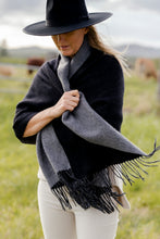 Super soft two-tone merino wool wrap. Perfect for those winter days. 100% Australian Wool. Rosies Gifts & Homeware, Mosgiel, Dunedin for winter fashion accessories.