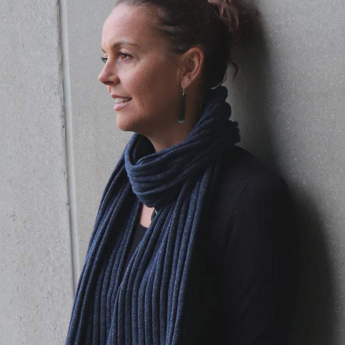 Hemprino Rib Scarf - Navy