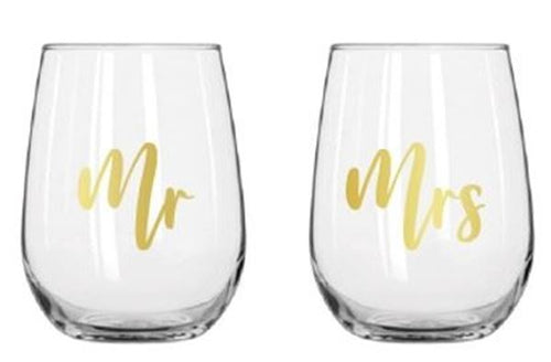 Mr & Mrs Stemless Wine