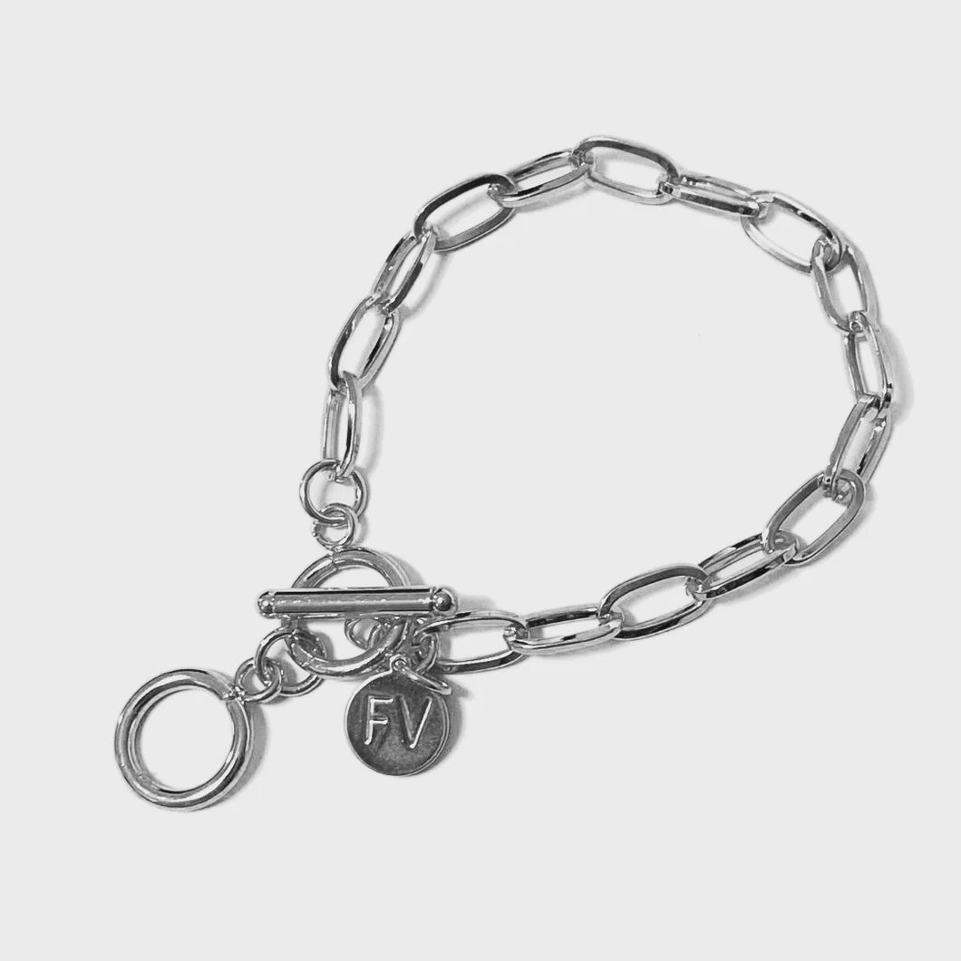 Silver Double Ring Bracelet
