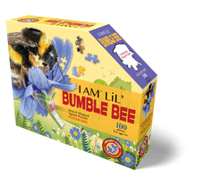 I AM LiL' BUMBLE BEE Unique, insect-shaped, 100-piece jigsaw puzzle for ages 5 & up. Poster-sized when completed. Puzzle pieces are oversized for easy handling.