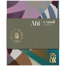 Notebook with geometric pattern and 'AFI' branding on a white background