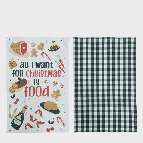 Xmas Food 2pk Towel