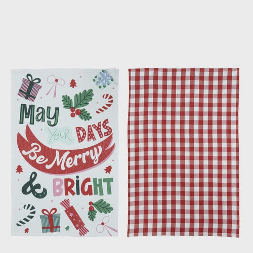 Merry & Bright 2pk Towel