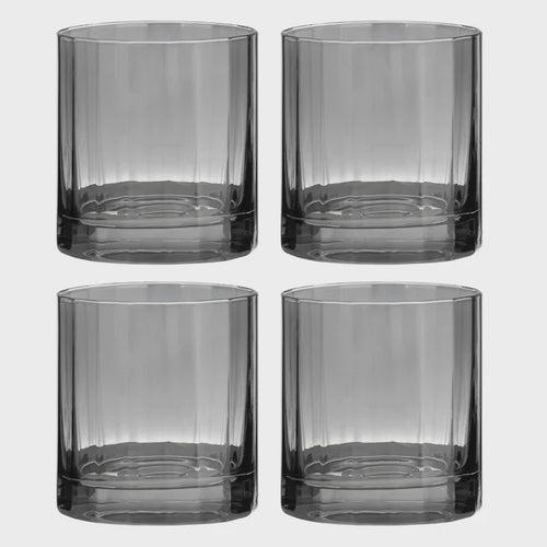 Ava Charcoal 4pk Whisky Glass