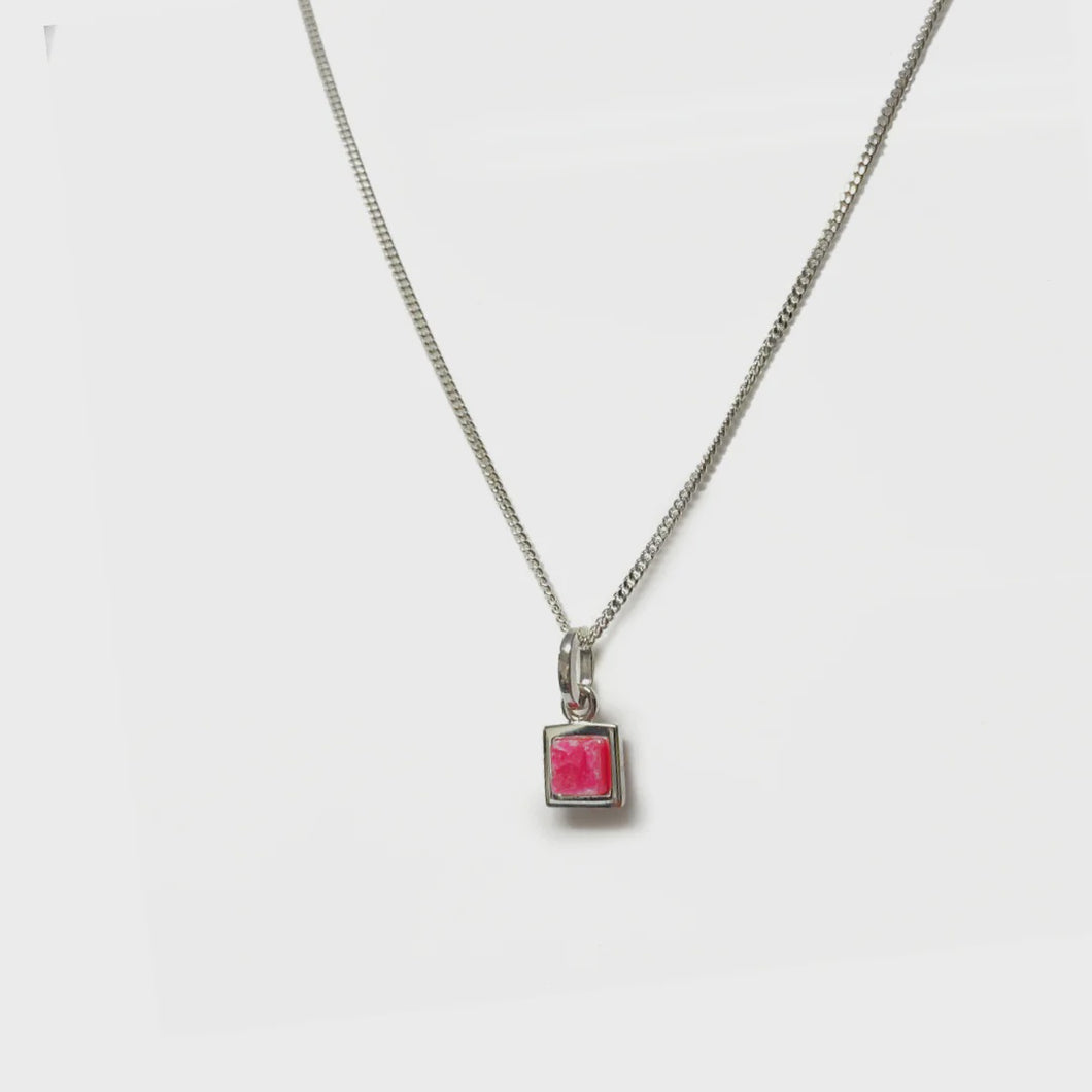 Petite Rhodochrosite Necklace