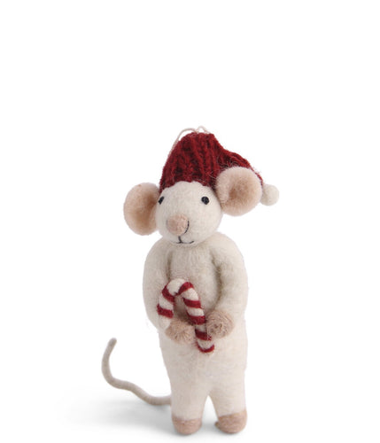 White Mouse w Cane