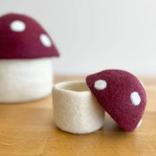 Felted Trinket Box (Mulberry) A whimsical little storage box for you or the little person in your life. Handmade in Nepal from 100% NZ wool and non-toxic dyes.