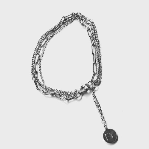 Steel Me 3 Chain Bracelet Silver