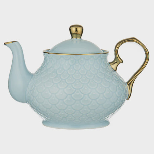 Ripple Powder Blue Teapot