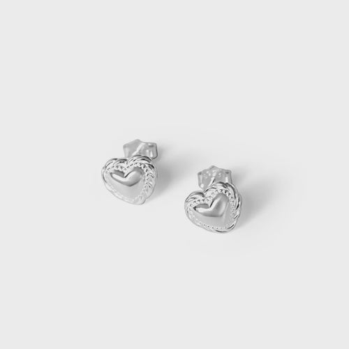 Puff Heart Earrings