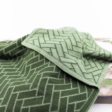 Towel Duo - Forest Herringbone