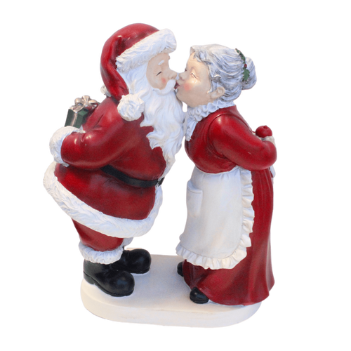 Santa Couple Kissing