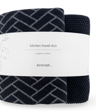 Towel Duo - Raven Herringbone