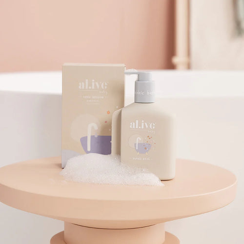 Make a splash with our al.ive baby Bubble Bath in Apple Blossom! Designed to make bath time enjoyable for your little ones.