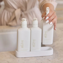 kitchen trio - lemon myrtle & honeydew by Al.ive Description Elevate your kitchen experience with our Lemon Myrtle & Honeydew Kitchen Trio in Crisp White. This set includes our Dishwashing Liquid, Bench Spray and Hand Wash. Rosies Gifts.