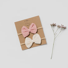 Bow Headbands - Pink/Milk