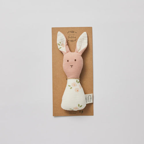 Bunny Rattle - Daisy/Pink