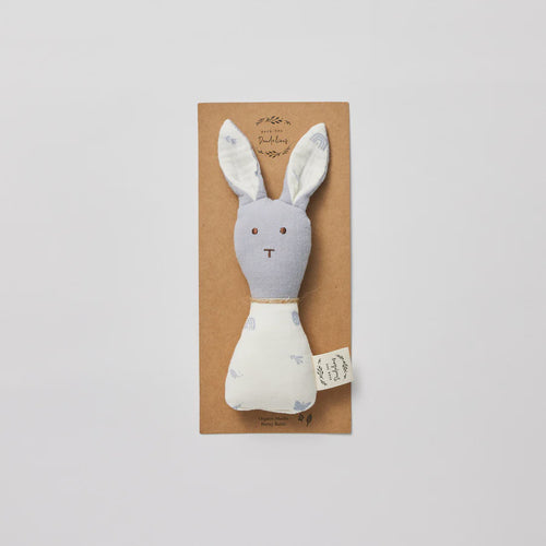 Bunny Rattle - Garden/Blue