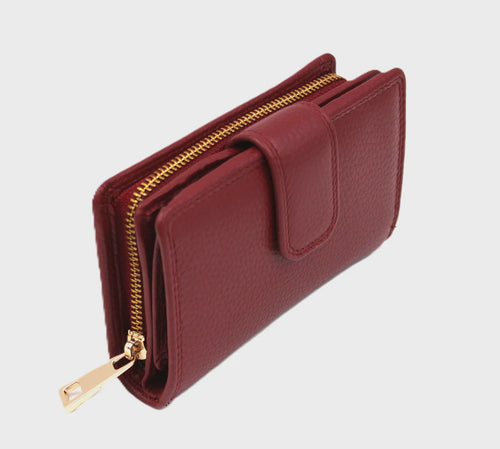 Medium Tab Wallet - Merlot